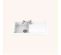Evier céramique blanc Ewi VICTOIRE 1 bac 1 égouttoir 500x920