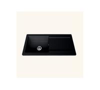 Evier céramique noir mat ARKITEKT 1 grand bac 1 égouttoir