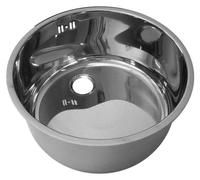 Évier Combisteel en acier inoxydable avec siphon en PVC 360 mm Ø x 180 mm