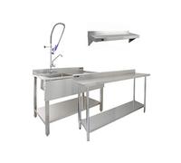 Monstershop Meuble bas évier cuisine - Argent