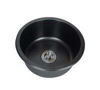 Evier Cuisine Evier Inox 1 Bac 25-45 Cm Lavabo de Cuisine En Acier Inoxydable 304 Petit évier de Nano Noir évier Simple évier Rond de Comptoir de Bar Et Balcon