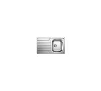 évier cuisine inox brossé 86 x 50 cm, a encastrer, 1 cuve égouttoir réversible, BLANCO DINAS 45S, garanti ... vie, vidage auto, siphon