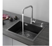 Évier Cuisine Inox Noir à Poser 50×45×18.5 - Cecipa - 1 bac - Facile à installer et entretenir