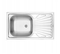 Évier de cuisine à encastrer en acier satiné - deante - 1 bac avec égouttoir - 760x435x150 mm - Bac 37 5 x 35 x 13 5 cm