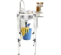 Evier de cuisine, acier inoxydable, 32" L x 18" l x 10" P, robinet pivotant à 360°, installation libre, cuve simple