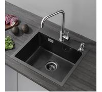 Evier de cuisine Cecipa avec PVD Nano Inox à Lavabo simple - Cecipa - Noir anthracite - 50cm* 45cm* 18.5cm