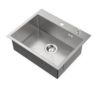 Évier de Cuisine - CECIPA MAX - 55x45CM - Inox brossé - Distributeur de savon - 2 Type Installation
