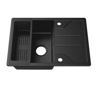 Évier de Cuisine - CECIPA MAX - 65x45CM - Granit - Avec Égouttoir réversible et Basket