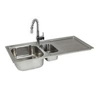Evier de Cuisine en Acier Inoxydable 105cm x 50cm et Robinet Rainbow