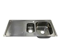 Evier de Cuisine en Acier inoxydable Réversible 1 Cuve et Demi 105 x 18 x 50 cm