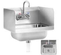 Évier de cuisine en acier inoxydable, largeur 43,5 cm
