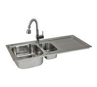 MonsterShop Évier de cuisine Kukoo Padstow Inox 105×50 cm – robinet Padstow inclus