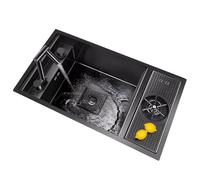 Évier de cuisine encastrable avec robinet pour appartements - Design invisible Cact - Idéal pour les salles de bain - Dimensions : 22.8in x 10.2in x 8.7in / 58 x 26 x 22 cm
