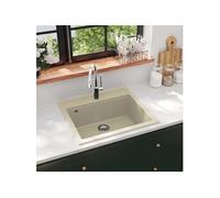 Evier de cuisine Granit Seul lavabo Beige