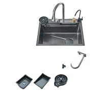 Évier de cuisine, mitigeur extractible, design moderne, ensemble d'évier C2
