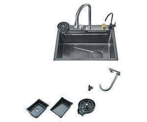 Évier de cuisine, mitigeur extractible, design moderne, ensemble d'évier C2