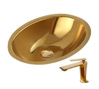 Évier de Cuisine Ovale en Acier Inoxydable à cuve Simple avec Drainage Rapide - Bassin Moderne à Faible Bruit et Facile à Nettoyer pour vestiaires, balcons, Bars et salles de Bains élégants