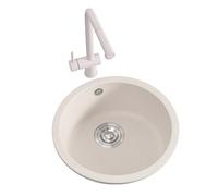 Évier de cuisine rond à 1 bol, 38,1 x 38,1 cm, petit évier à encastrer ou à monter sur le dessus, idéal pour la cuisine et la salle de bain, motif cactus pour des solutions peu encombrantes