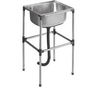 Évier De Cuisine sur Pied en Acier Inoxydable, Lavabo Multifonction, évier Utilitaire Simple, pour Extérieur Et Intérieur, Buanderie, Jardin Et Garage., 37x31x80cm/14.5x12.2x31.5in