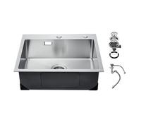 Évier de Cuisine-VEVOR-55 cm-Évier Sous Plan en Acier Inox 304-pour Camping-car, Cuisine de Préparation, Buanderie