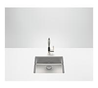 Évier Dornbracht 38500004-86 sous plan, acier inoxydable brossé