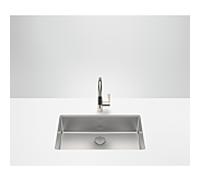Évier Dornbracht 38710004-86 sous plan, acier inoxydable brossé