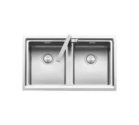 Évier Double cuve Barazza Rectangulaire 86 cm Easy 1LES92P Acier