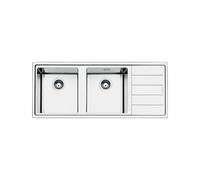 Évier Double cuve Smeg Rectangulaire 116 cm Universel Mira LFT116D Acier