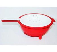 Évier double rouge et blanc - Accessoire de cuisine pratique