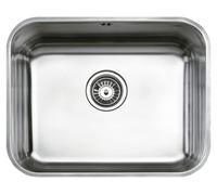 Évier en acier inoxydable, 60 cm, qualité 18/10, bonde à panier 3 ½", profondeur de la cuve 200 mm