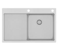 Évier en acier inoxydable Gurari TERRA 101N/R, évier encastrable, dimensions 780 x 500 mm, qualité supérieure
