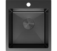 Mexen Solix évier en acier inoxydable 1 bac 400 x 450 mm, noir - 6401401000-70 78908 5905315981486