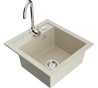 Évier en granit Vito avec mitigeur Telma, beige (6503-69-670200-00)
