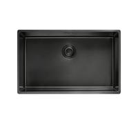 Évier encastrable Franke Mythos Masterpiece Premium BXM 210 / 110-68 acier inoxydable PVD anthracite, bouton-poussoir
