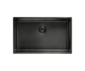 Évier encastrable Franke Mythos Masterpiece Premium BXM 210 / 110-68 acier inoxydable PVD anthracite, bouton-poussoir
