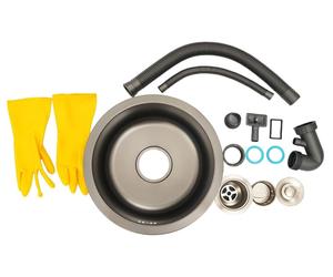 Évier encastrable rond de 36 cm en acier inoxydable de haute qualité