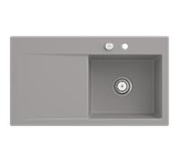Évier encastré Style 50 Villeroy und Boch Subway 335102KD à droite, avec garniture de vidage , commande excentrique, 900 x 510 mm, Fossil CeramicPlus