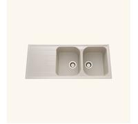 Evier granit beige everest VIOLA 2 bacs 1 égouttoir