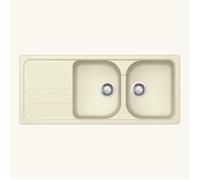 Evier granit beige vanille FORMHAUS 2 bacs 1 égouttoir