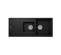 Evier granit noir ELEMENT 2 bacs 1 égouttoir