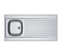 Evier Man à Poser - 1 Cuve 1 égouttoir - Inox Lisse 120x60 - Franke