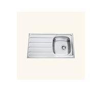 Evier inox lisse ROCK 1 bac 1 égouttoir