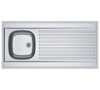 Evier Man à Poser - 1 Cuve 1 égouttoir - Inox Lisse 120x60 - Franke