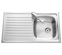 EVIER INOX NID ABEILLE 86X50 1 BAC 1 EGOUTTOIR SIROS