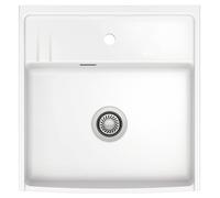 Évier KENTRO 60 en GRÖNLAND, pour installation encastrée de 60 cm de profondeur - Action manuelle / système ceram / Évier en céramique