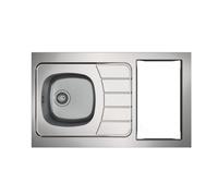 Evier Recouvrement Iseo Inox 1 Cuve 1 égouttoir - Avec Découpe Domino 100x60 - Moderna
