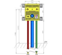 Évier MHS, 22042ME5po0000, sortie 153 mm, STU/240-I/20/ME-Geberit Mepla, 1 pièce.