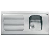 Evier Man à Poser - 1 Cuve 1 égouttoir - Inox Lisse 120x60 - Franke