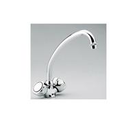 EVIER ORDO COL DE CYGNE ORIENTABLE TETES CERAMIQUE CHROME - CRISTINA ONDYNA OR13251
