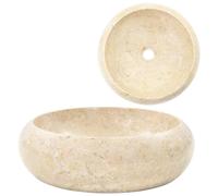 vidaXL Lavabo 142767 Marbre crème 40 x 12 cm